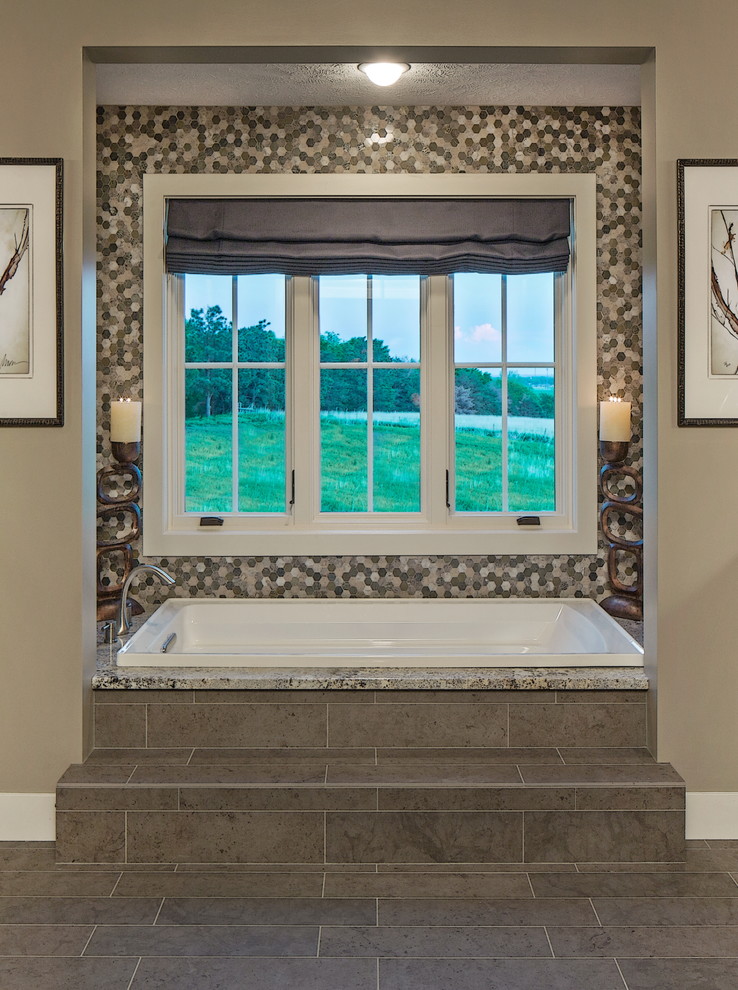 Modern Prairie Transitional Bathroom Omaha by Interiors Joan