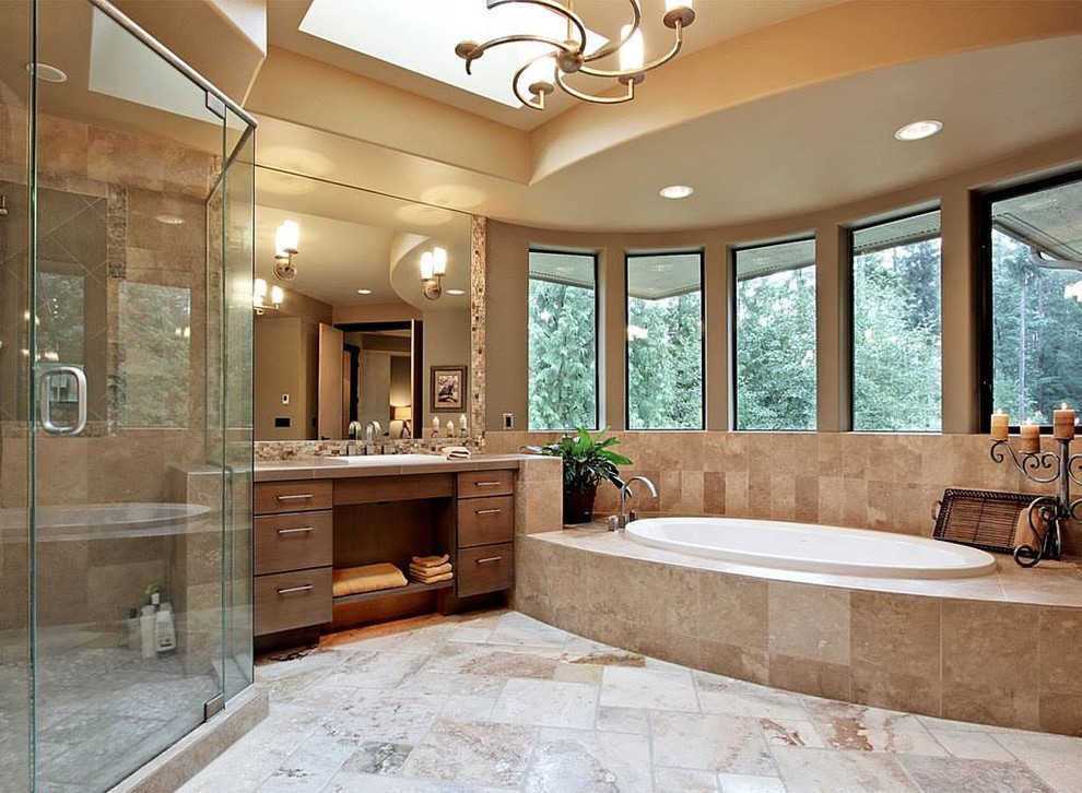 Modern Prairie Style Home Contemporary Bathroom Portland by