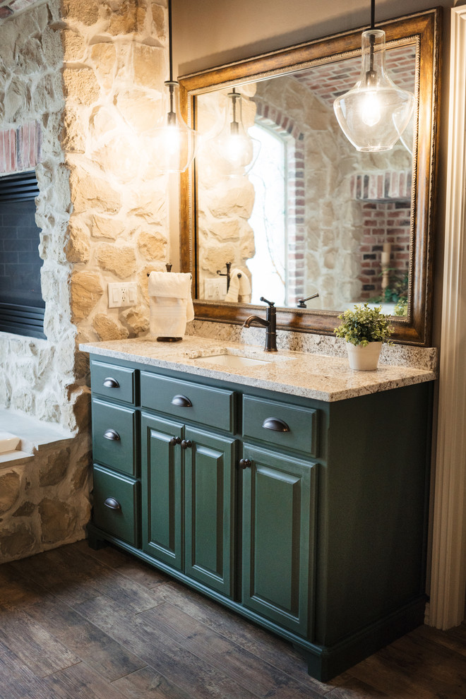 Modern Twist on French Country Master Bathroom Traditional Bathroom