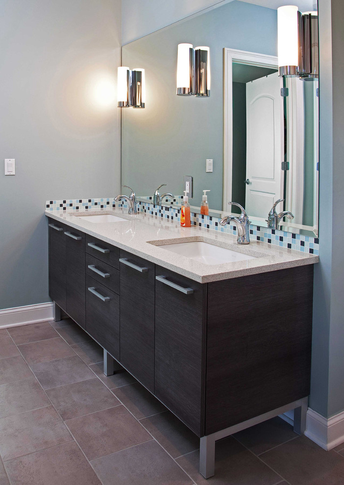 Modern vanity on aluminum legs - Contemporary - Bathroom - Newark - by ...