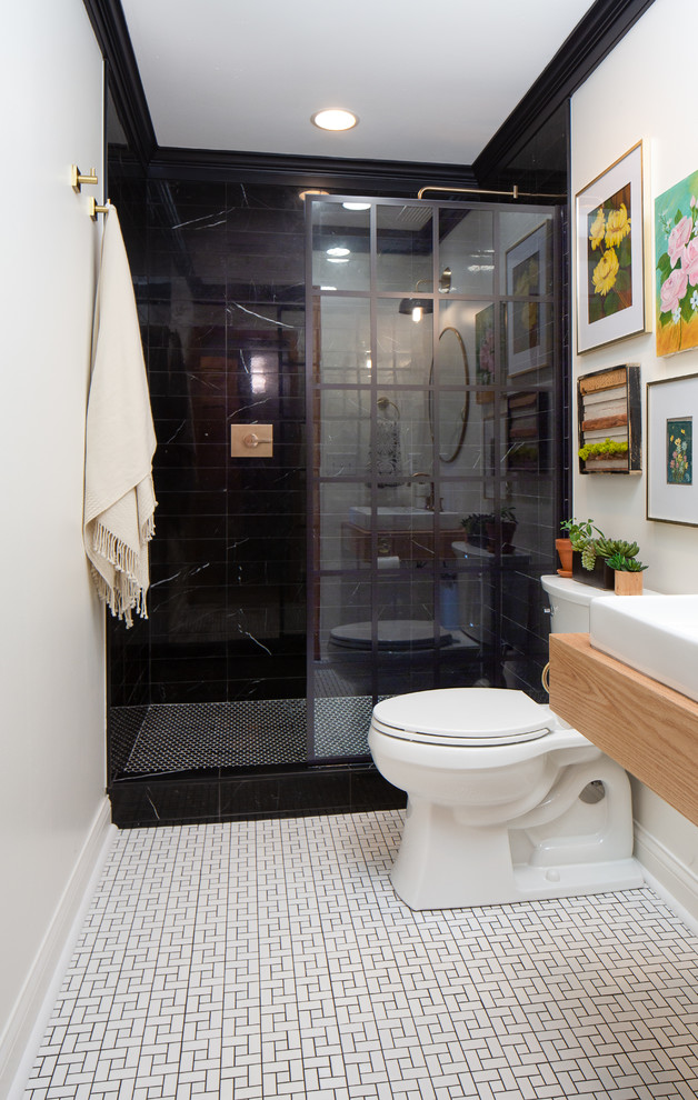 ミネアポリスにあるエクレクティックスタイルのおしゃれな浴室の写真