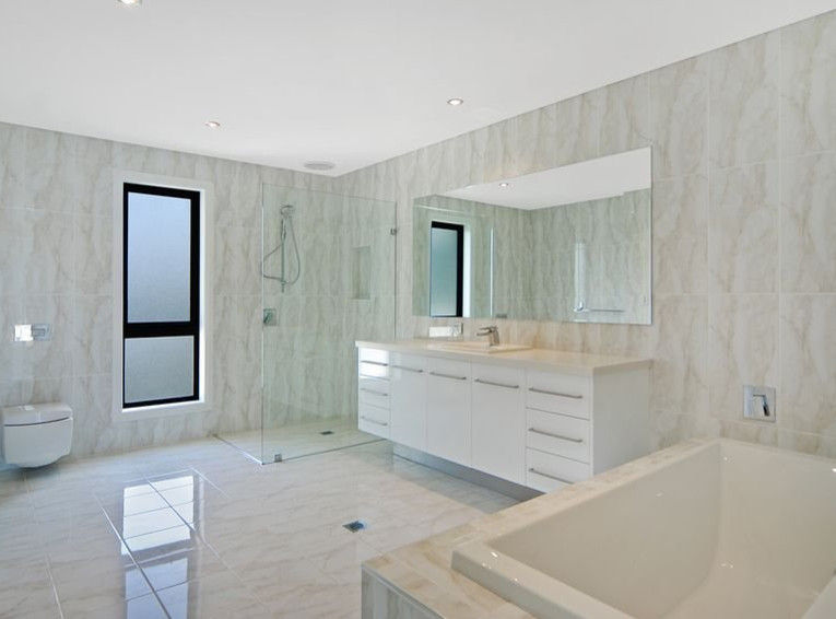Example of a beach style bathroom design in Sydney