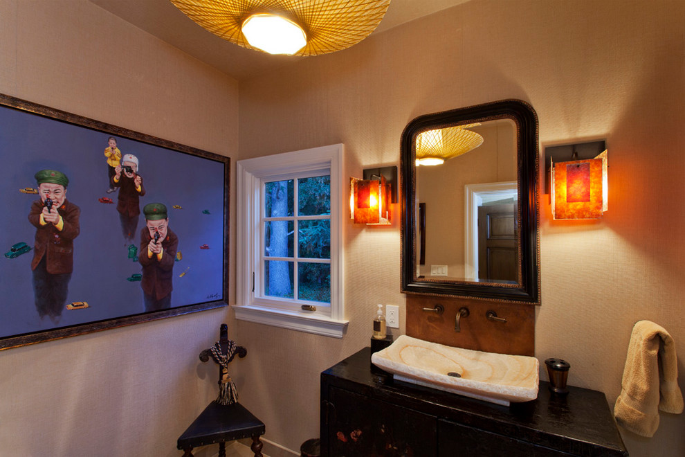 Inspiration for an eclectic bathroom remodel in San Francisco