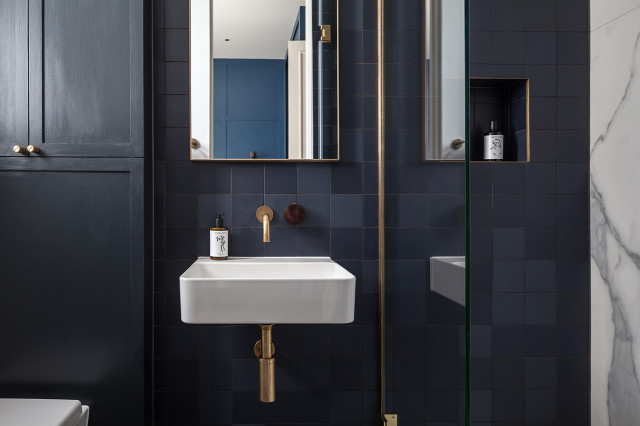Moody blue bathroom design - Contemporary - Bathroom - London - by Sina ...