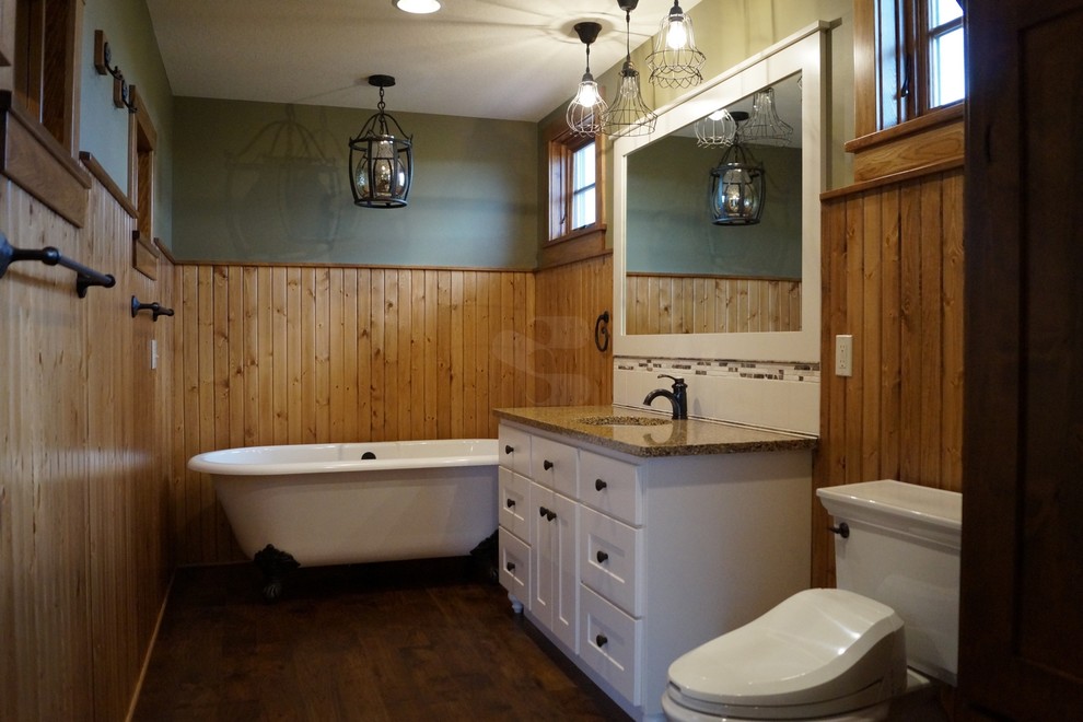 Imagen de cuarto de baño rústico de tamaño medio