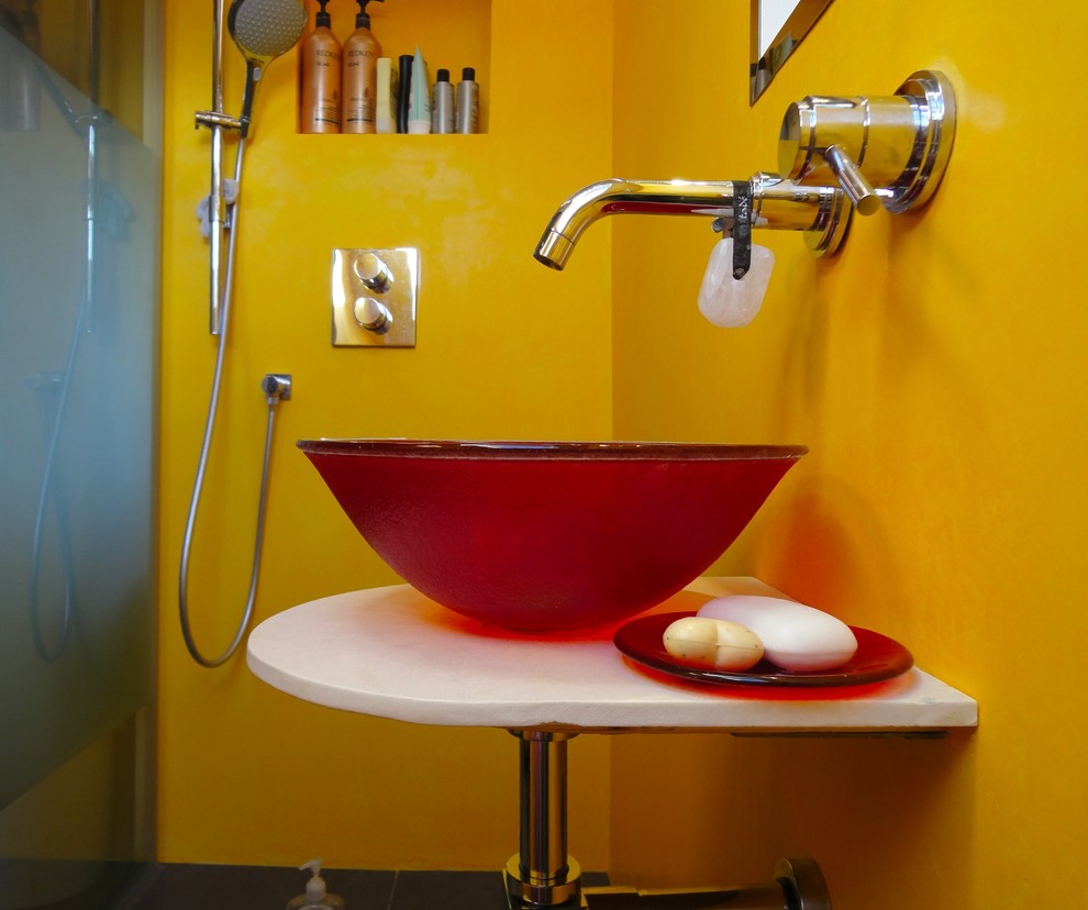 Design ideas for an eclectic bathroom in London.
