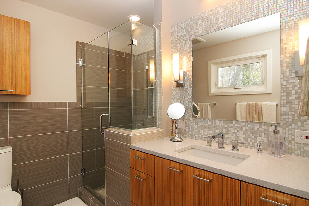 Mosaic Glass Tile Back Splash Vanity Contemporary Bathroom Richmond - Bathroom Vanity Tile Backsplash Pictures Mosaic Glass Tile Back Splash Vanity Contemporary Bathroom Richmond - Bathroom Vanity Tile Backsplash Pictures