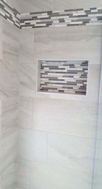 Mosaic tiled shower niche - Transitional - Bathroom - Toronto - by Germano Creative Interior ...