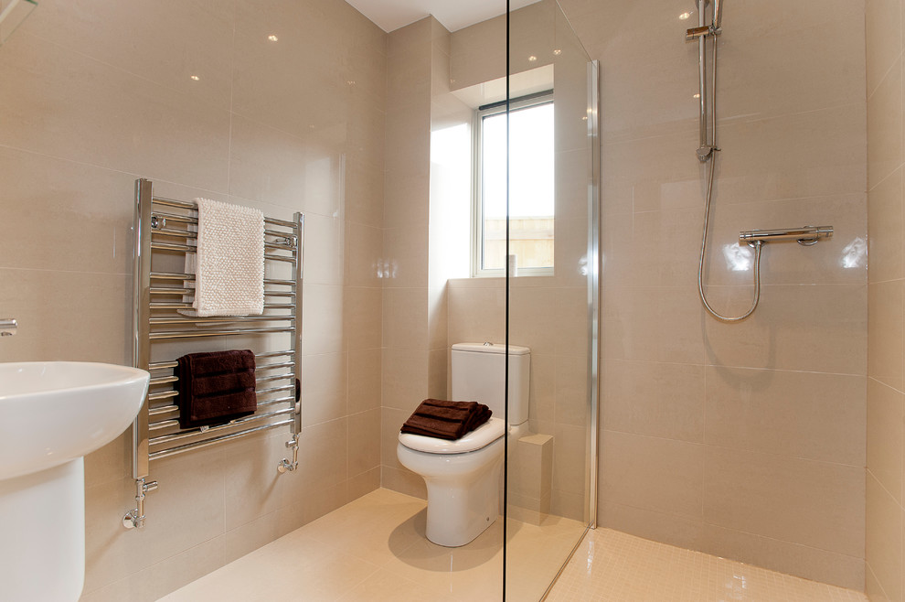 Inspiration for a modern bathroom remodel in Dorset