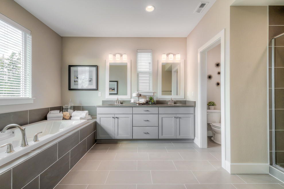 Mountain Aire Poulsbo Craftsman Bathroom Seattle by Quadrant