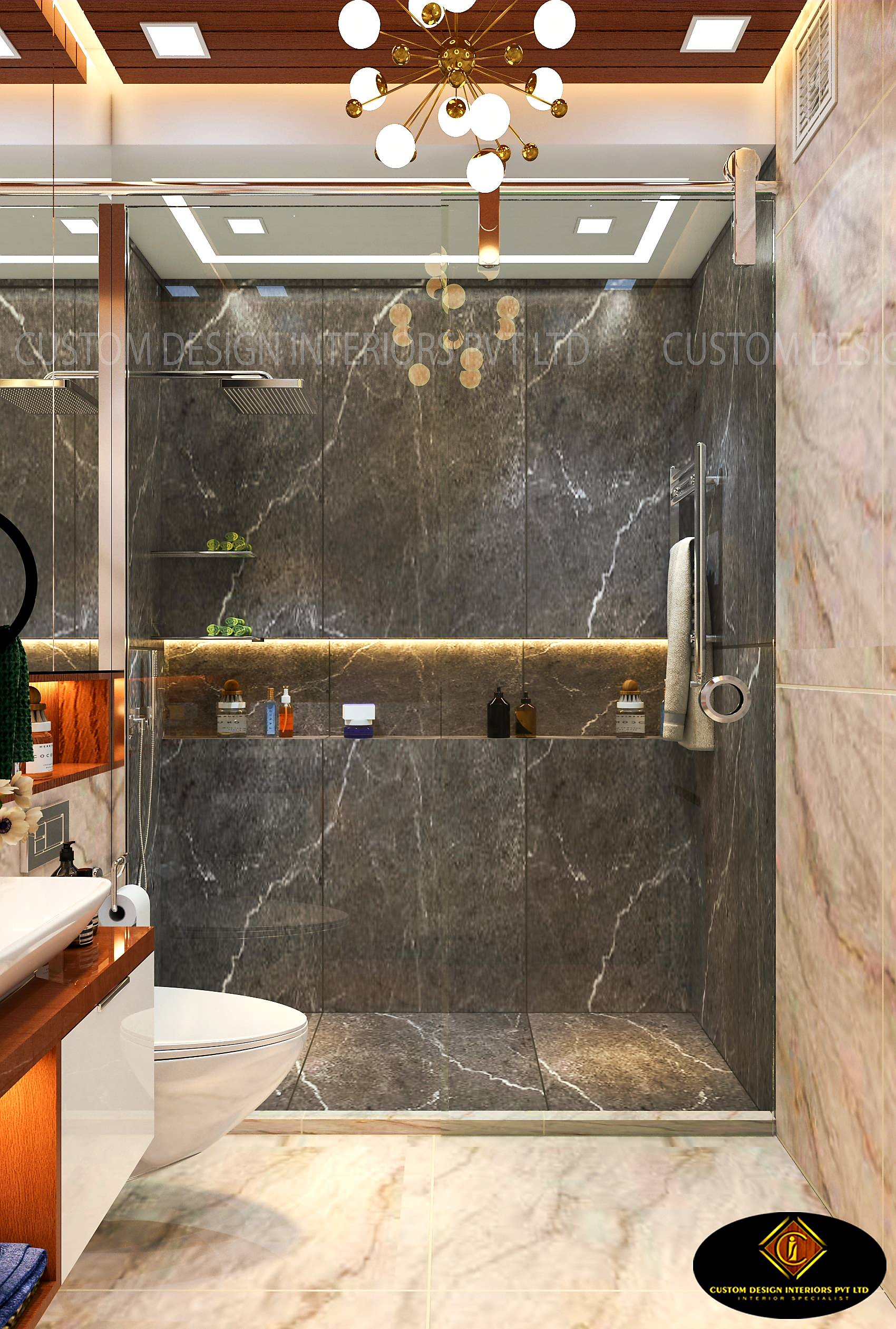 Mr Tarun Ganguli S Modern Bathroom Bally Howrah Bathroom Kolkata By Custom Design Interiors Pvt Ltd Houzz