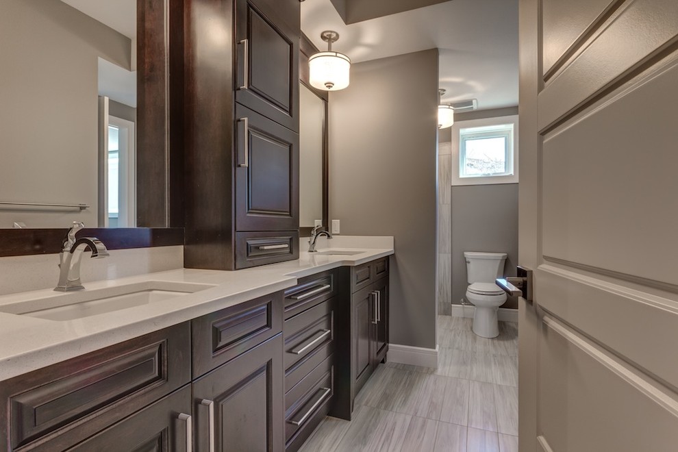 My Work Contemporary Bathroom Calgary by Woodcraft Kitchen