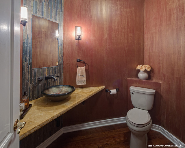 Naperville master bathroom and powder room Contemporain Salle de
