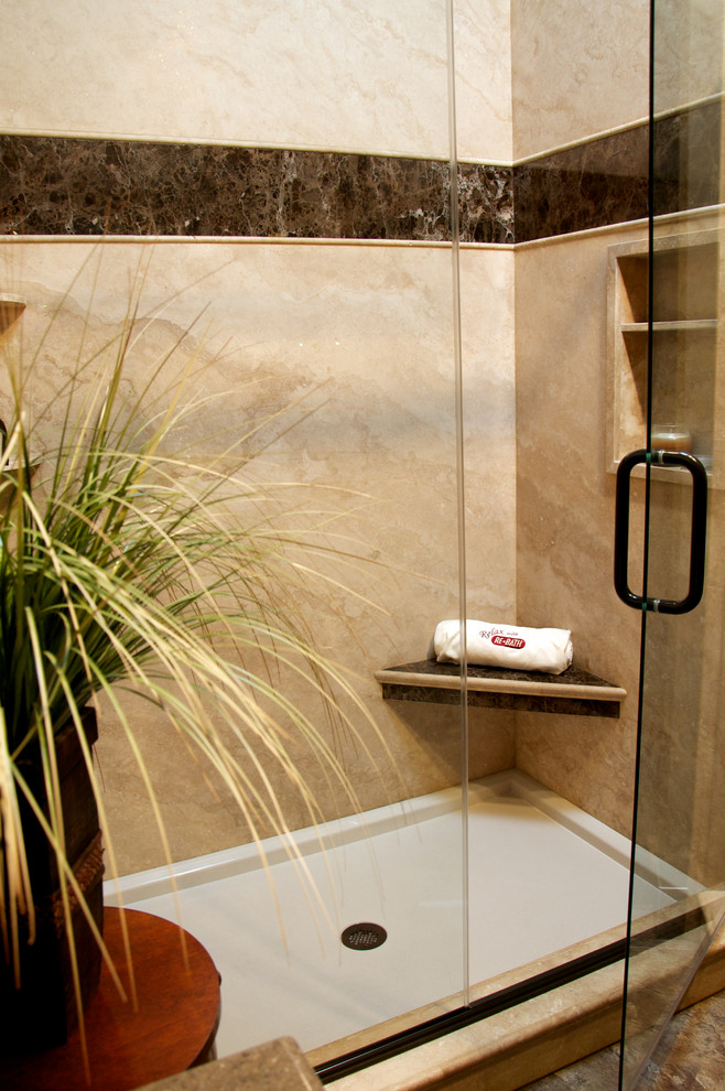 Natural Stone Installation By Re•bath® Of The Heartland Traditional Bathroom Omaha By Re