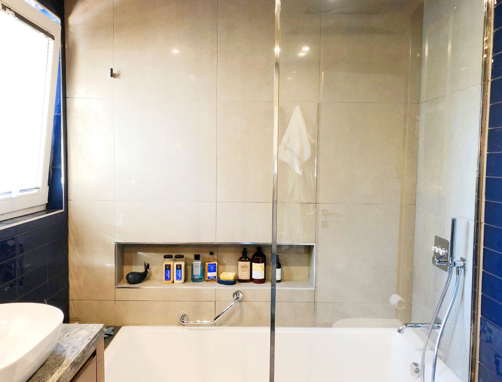 Navy Blue Bathroom Modern Bathroom London by Room&Roof Houzz