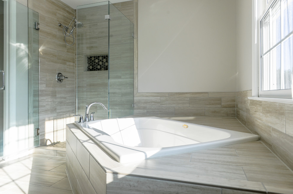 Neutral, Muted Tones in Leesburg Master Bath - Transitional - Bathroom - DC Metro - by KBF by ...