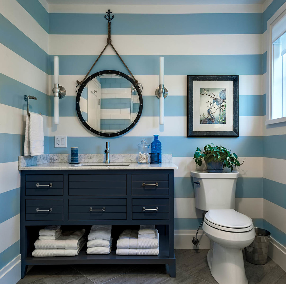 New England Hideaway Beach Style Bathroom Boston by TMS