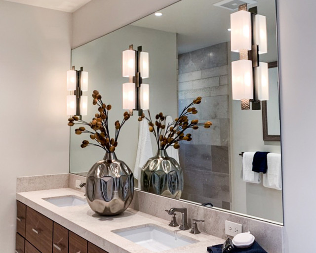 New Home Construction Incline Village, Lake Tahoe Modern Bathroom