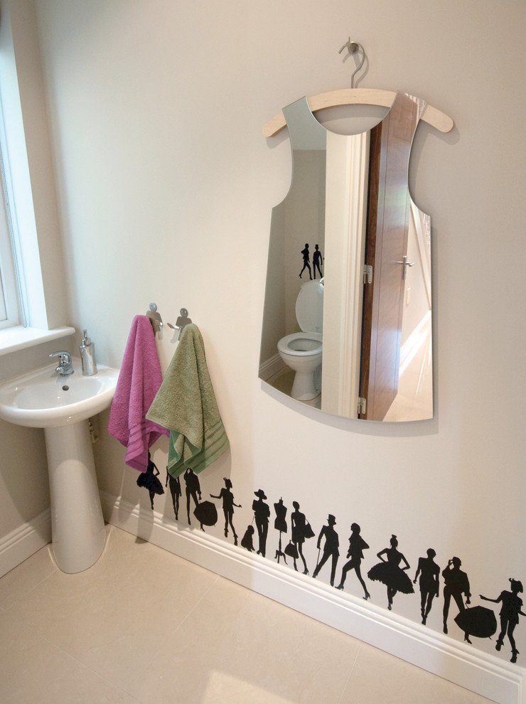 Design ideas for a contemporary bathroom in Dublin.