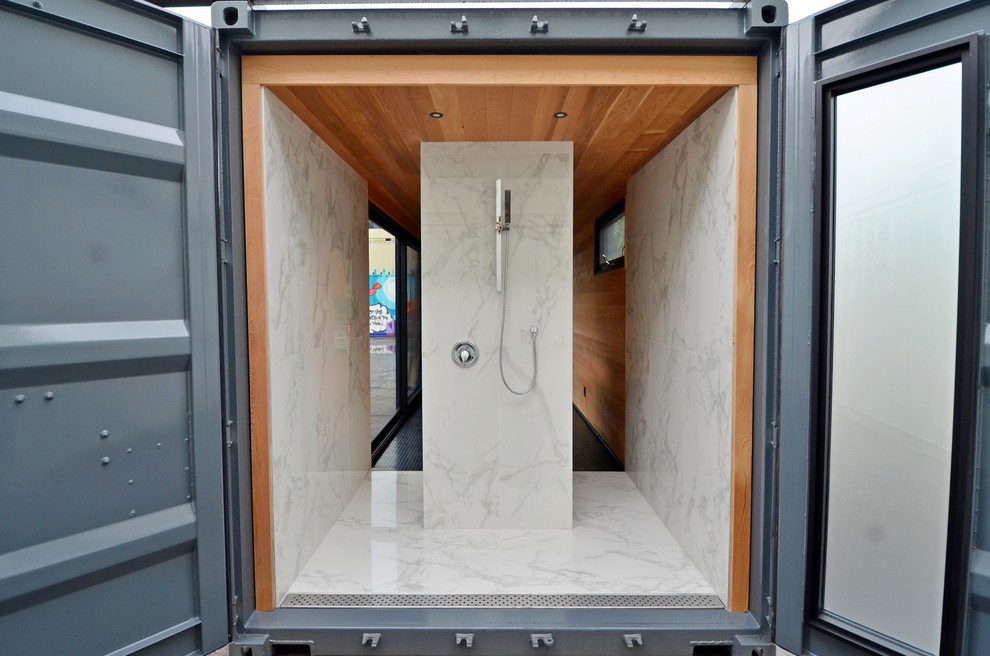 New Old Stock Off Grid Shipping Container Dwellings Modern Bathroom Toronto By Storstac Inc