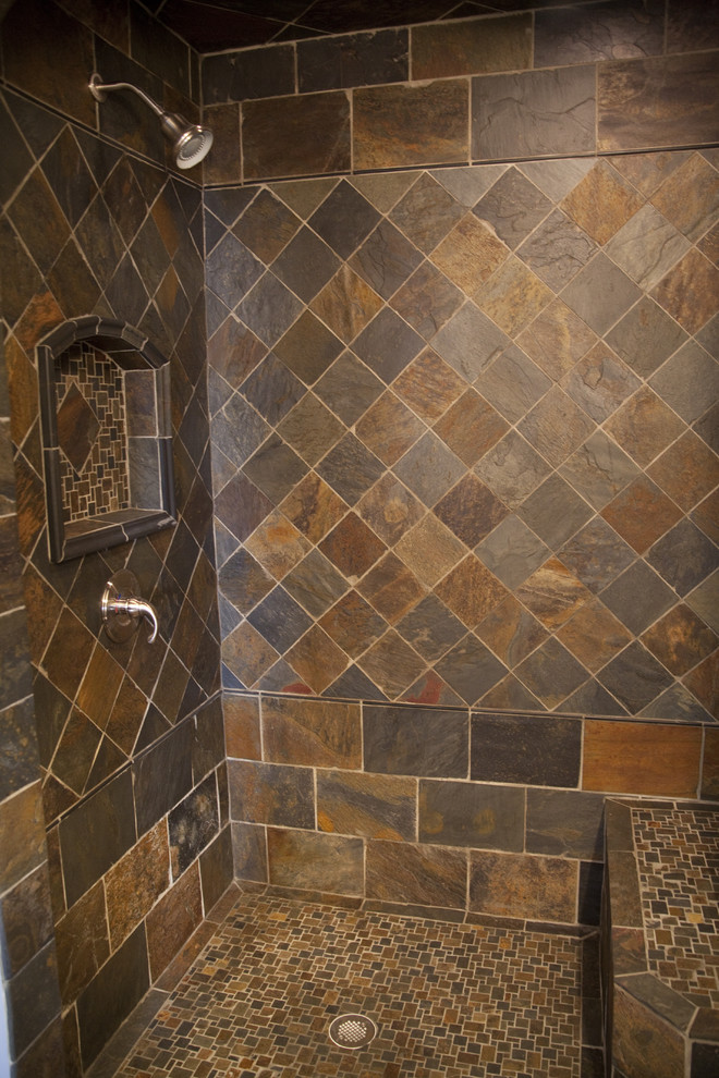 New slate bathroom - Contemporary - Bathroom - Minneapolis - by Simply ...