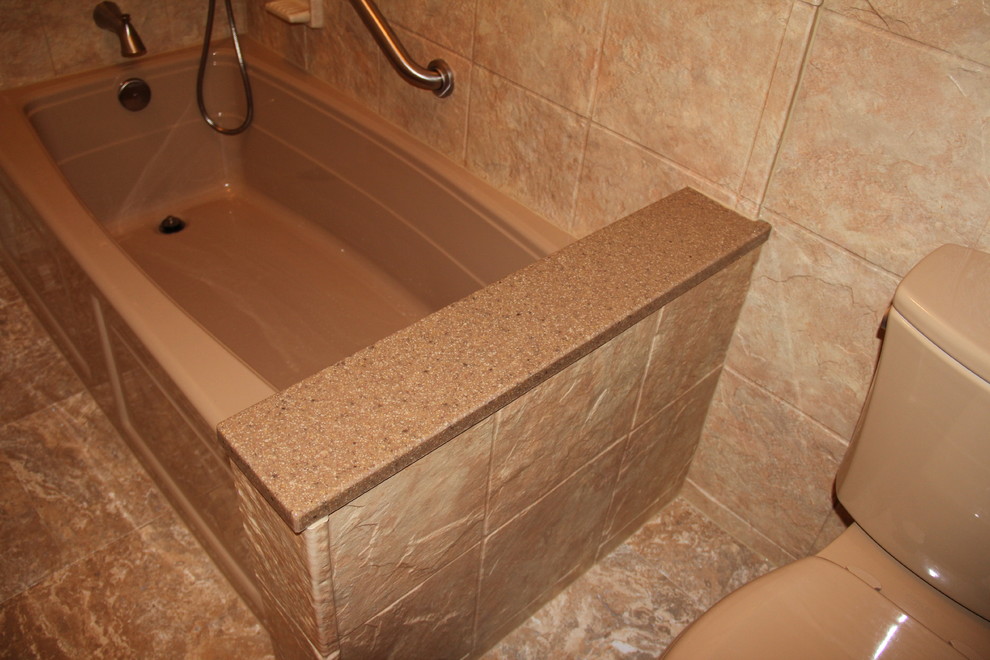 New Tub Next to Toilet in Wilkes Barre PA Traditional Bathroom