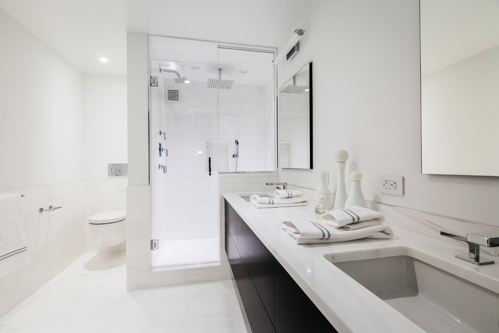 New York City UES 4 BR Apartment Transitional Bathroom New York