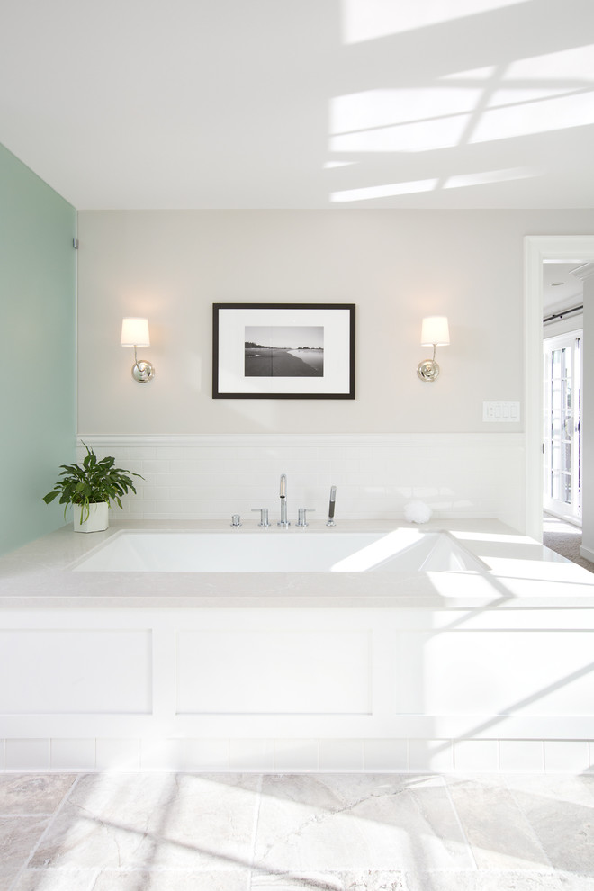 Example of a beach style bathroom design in Vancouver