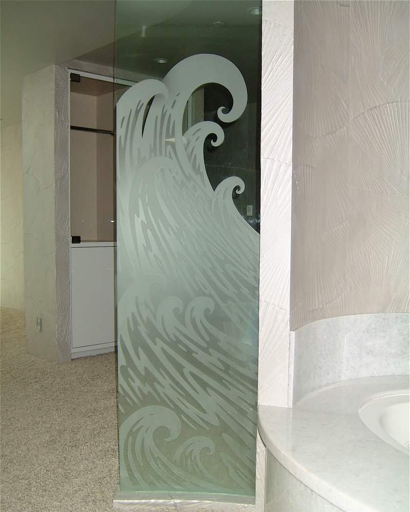 Frosted Glass Bathroom Partition Design Ideas