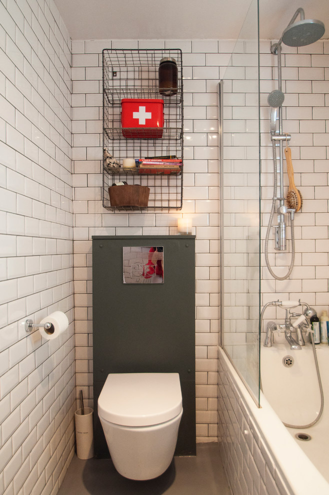 Immagine di una stanza da bagno eclettica
