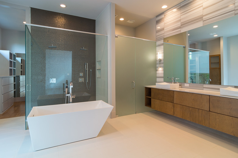Northmoor Modern Bathroom Dallas by Canterbury Custom Homes LLC