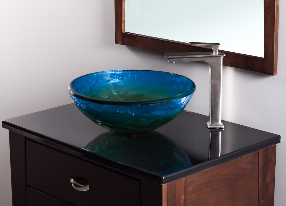 Contemporary bathroom in Phoenix with a vessel sink.