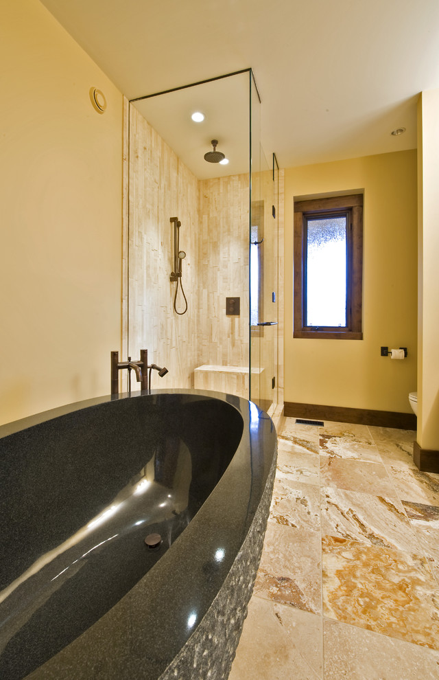 Example of a mountain style bathroom design in Vancouver