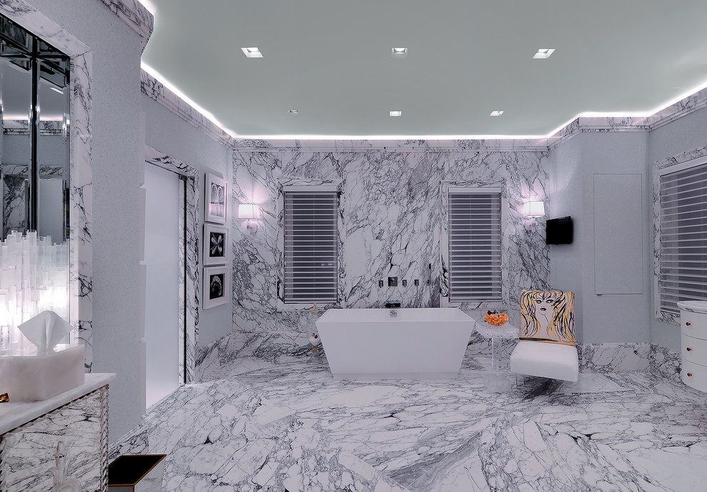 Eklektisches Badezimmer in New York