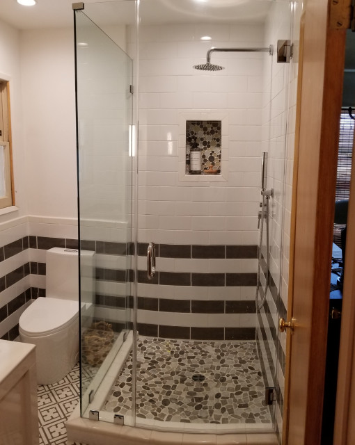 ONE WEEK!!! Complete Bathroom Renovation Van Nuys Retro Cuarto de