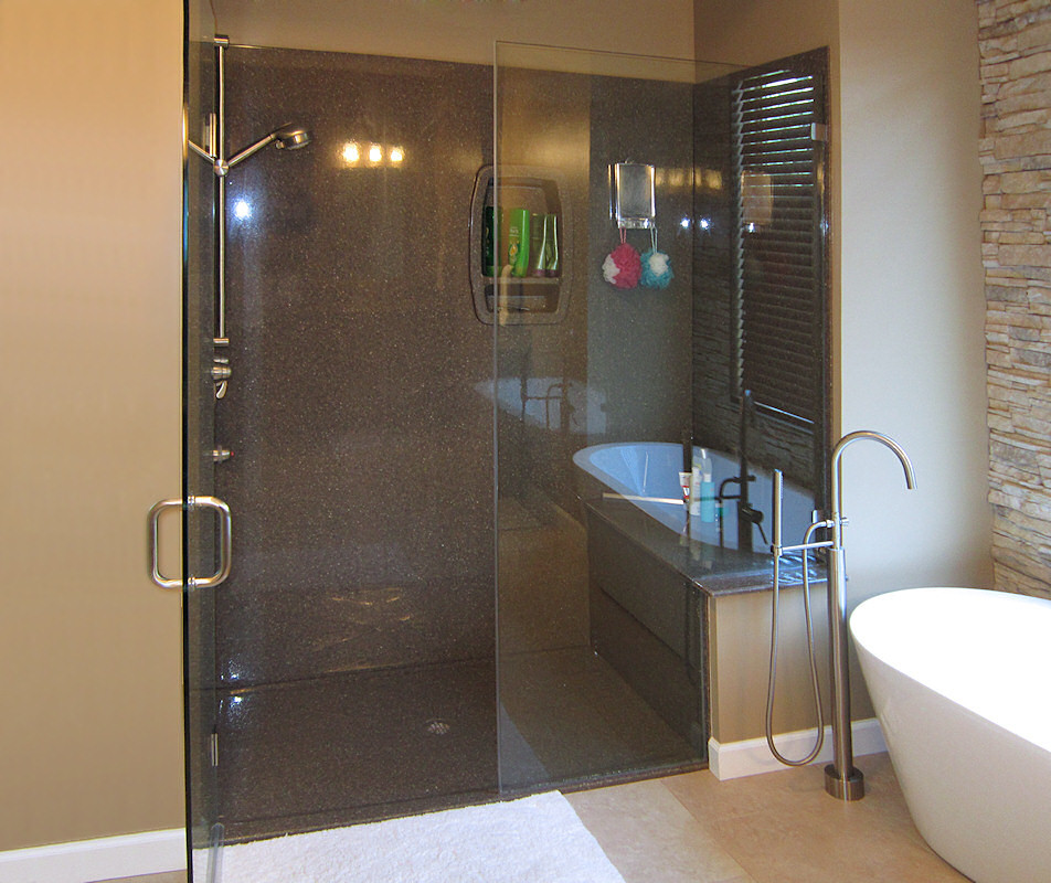 Onyx showers wall and floor Transitional Bathroom Kansas City