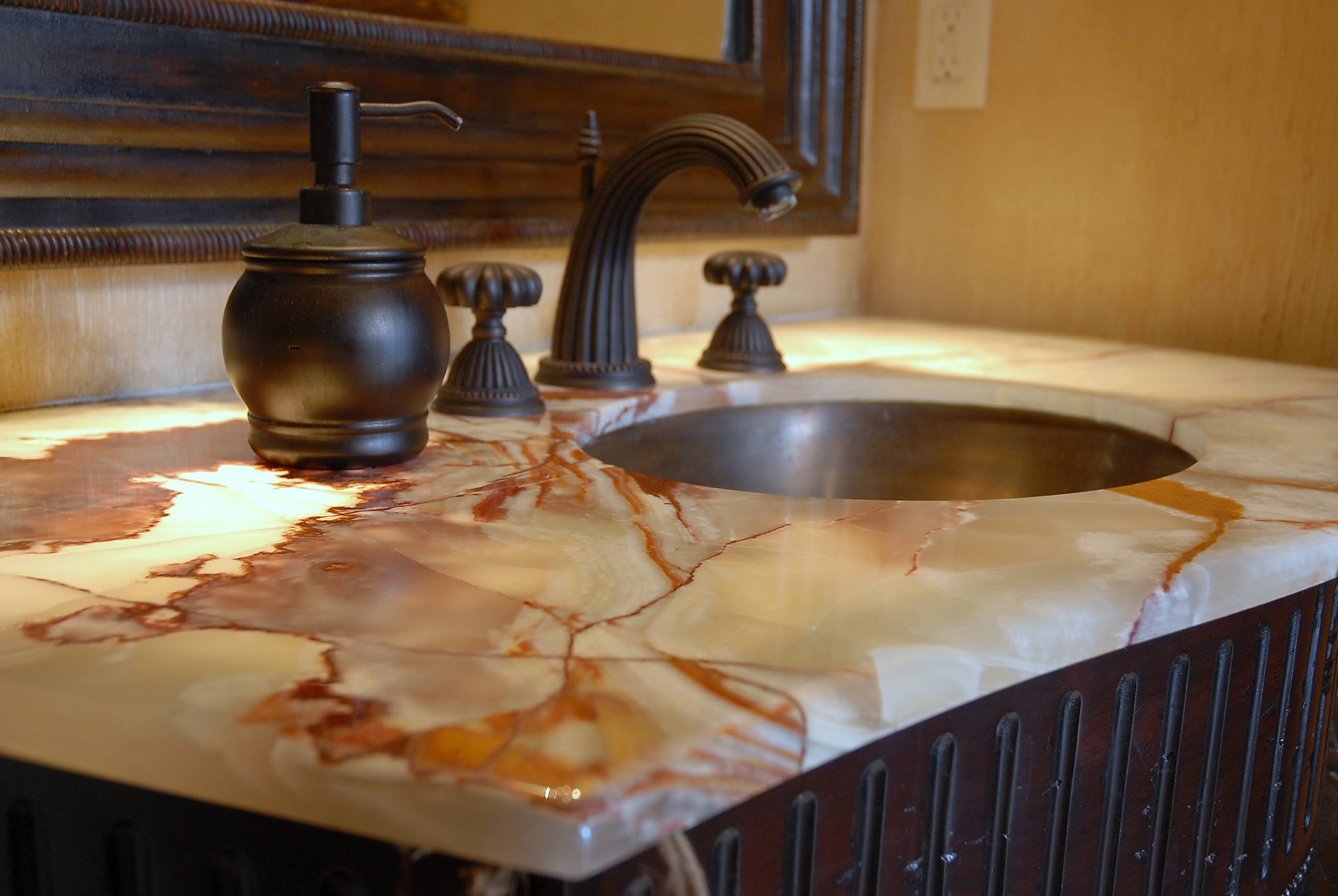 Onyx bathroom vanity tops