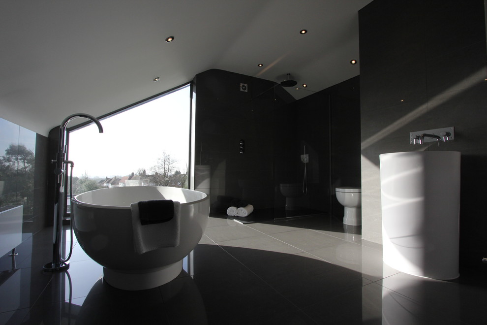Open Plan Bathroom overlooking Hove, East Sussex - Modern - Bathroom ...