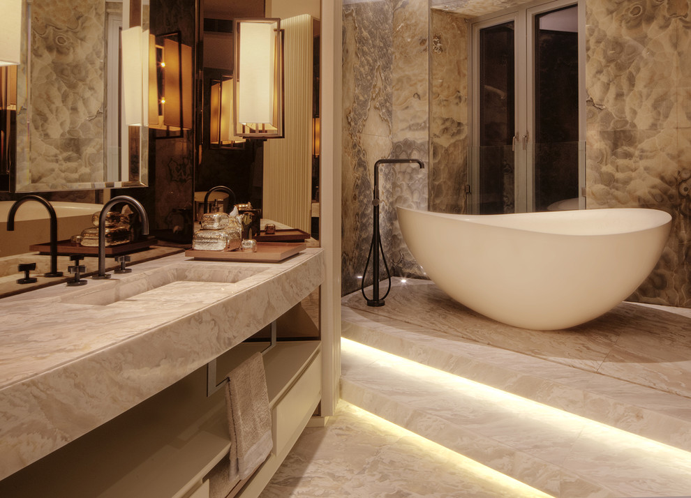 Opus Hong Kong Eclectic Bathroom Hong Kong by Cooley Monato
