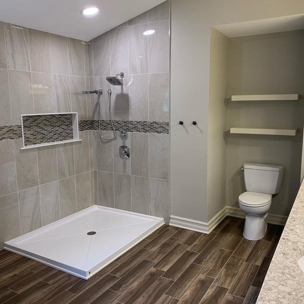 Orchard Park Sleek Updated Bathroom Remodel Contemporary Bathroom