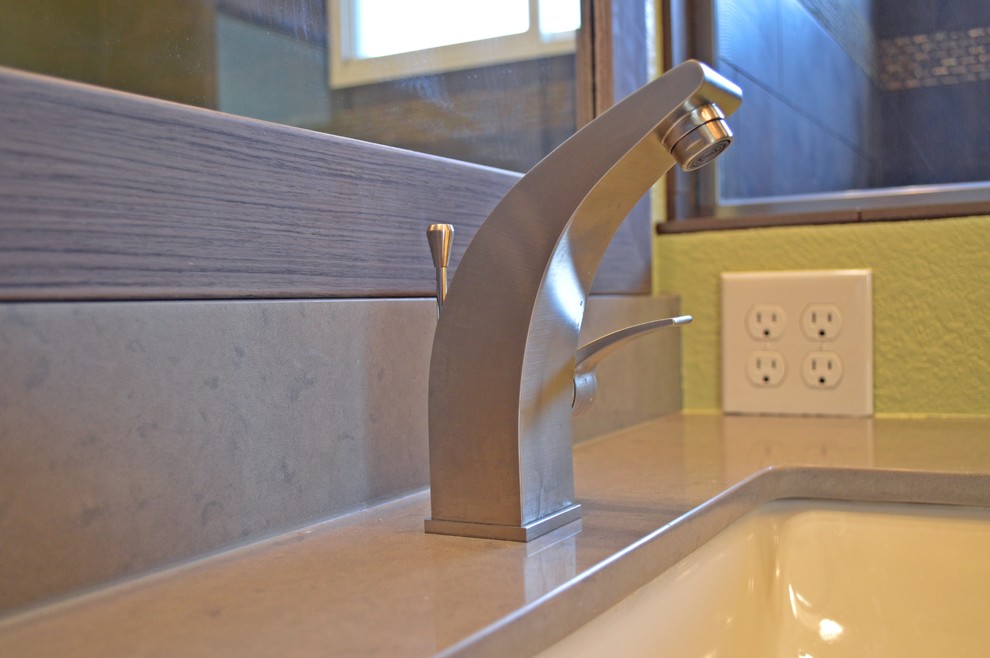 Organic Contemporary Master Bathroom Remodel in Arvada Contemporary