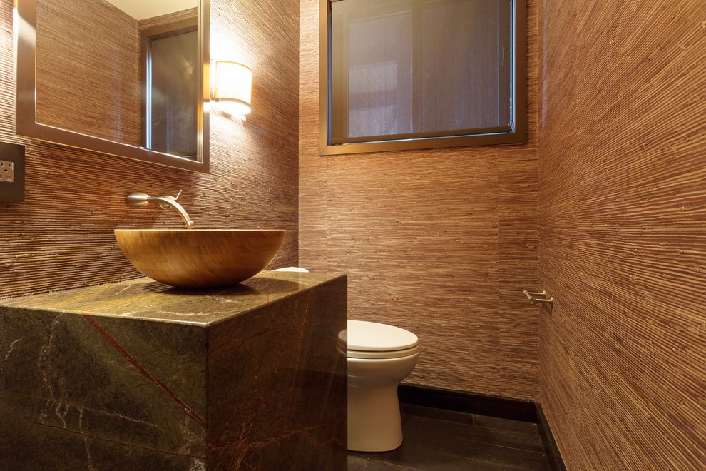 This is an example of a world-inspired bathroom in New York.