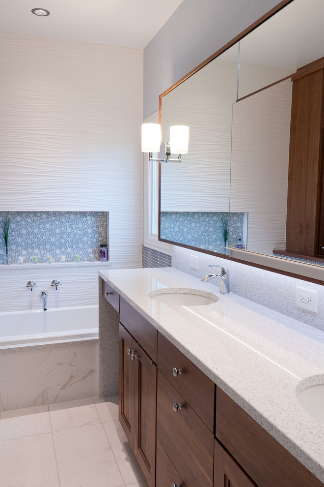 Orland Park Master Suite Contemporary Bathroom Chicago by Philbin Construction