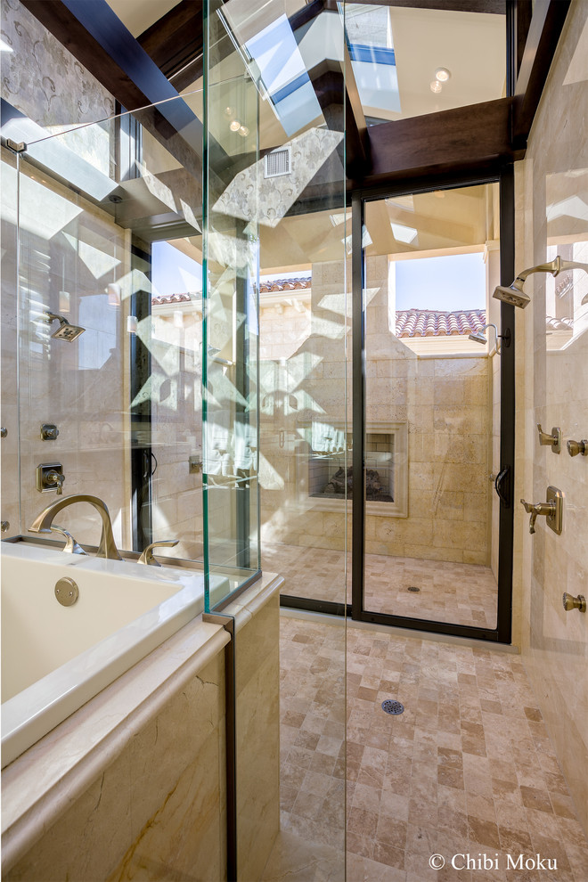 Example of an eclectic bathroom design in Orlando