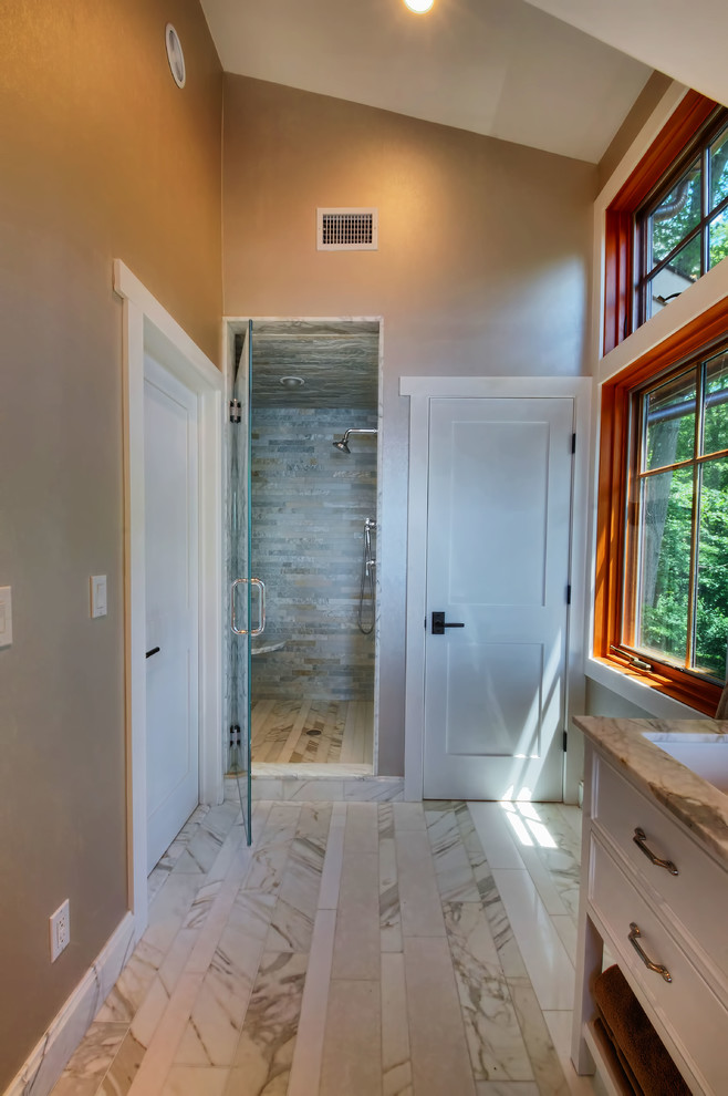 Inspiration for a craftsman bathroom remodel in New York