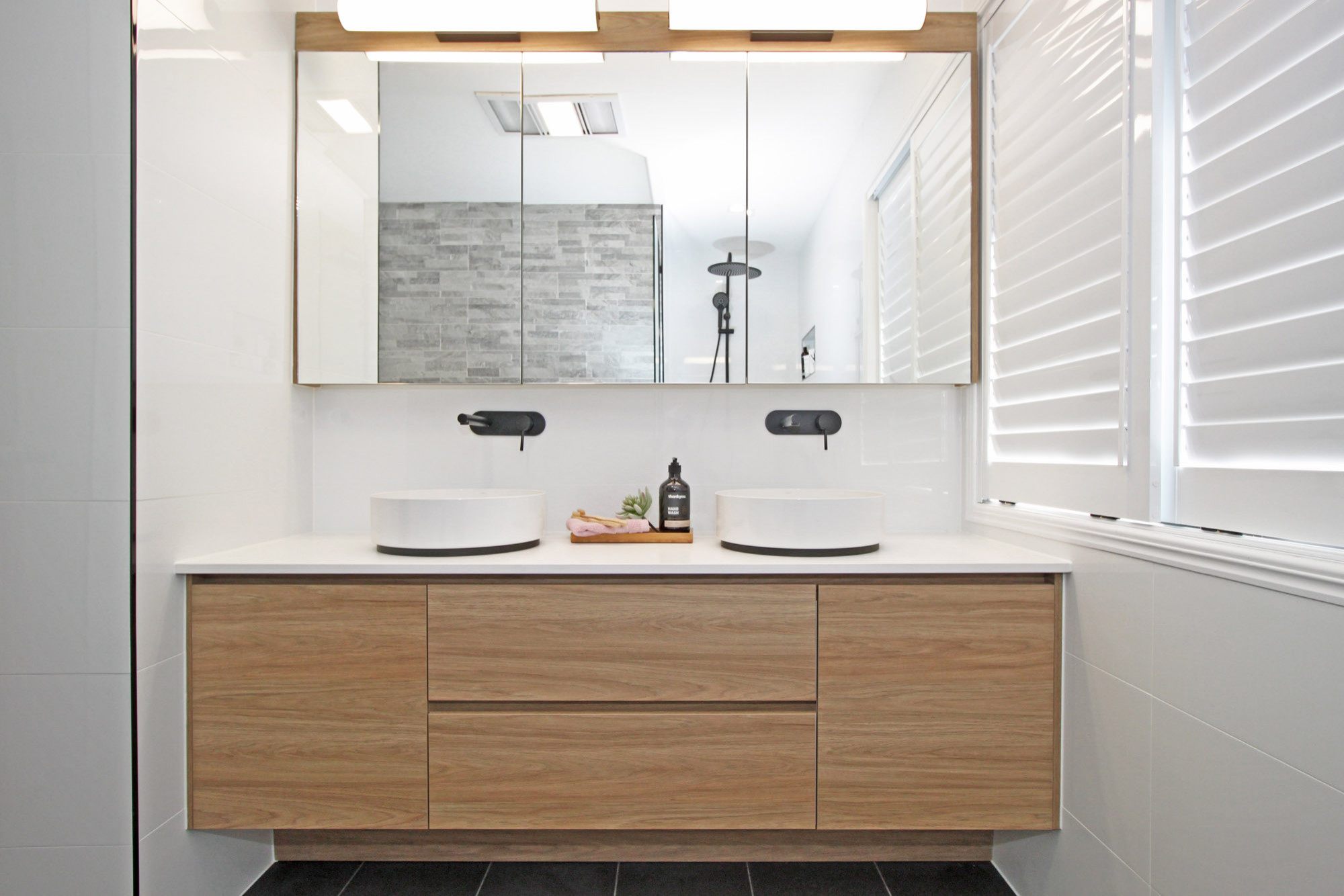 Overhead Vanity Lighting Modern Bathroom Brisbane By Brisbane Kitchens And Bathrooms Houzz