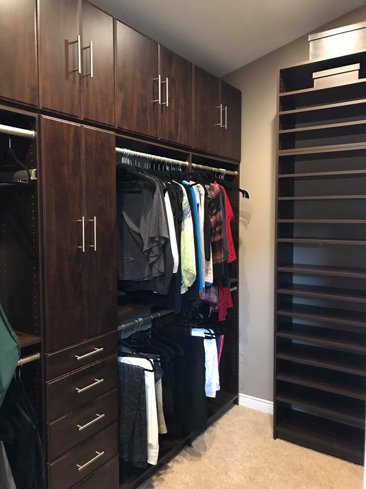 Inspiration for a modern walk-in wardrobe in Other.