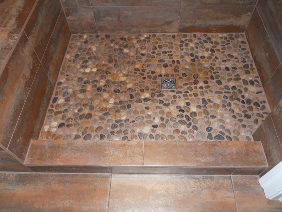 Idee per una stanza da bagno minimal con piastrelle in gres porcellanato e pavimento in gres porcellanato
