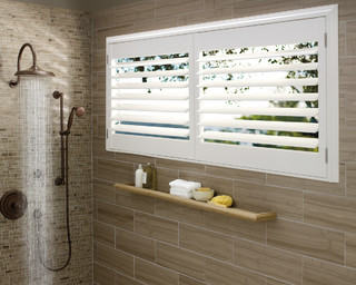 Palm Beach Polysatin Shutters - Contemporary - Bathroom ...