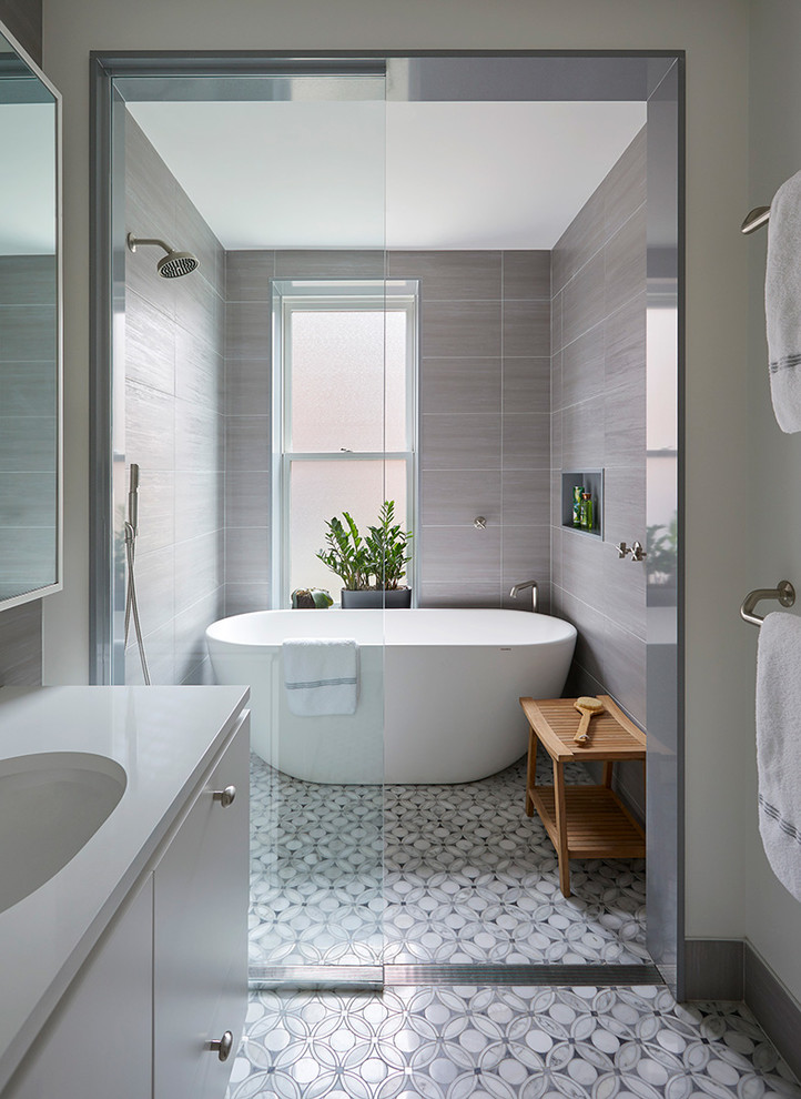 Park Slope Row House Master Bath - Transitional - Bathroom - New York